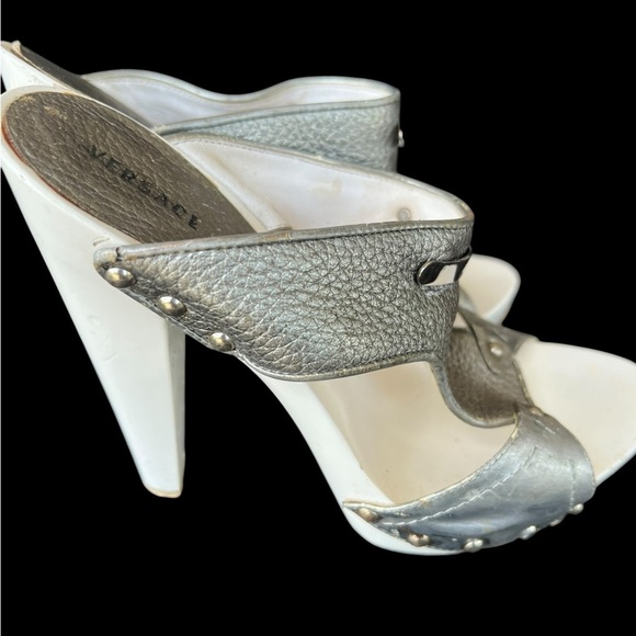 Versace White Heels for Women for sale | eBay Versace platinum and White heels